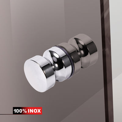 Hinged glass door stainless steel, #Bronze