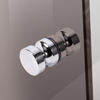 Shower enclosure with hinged door #Bronze