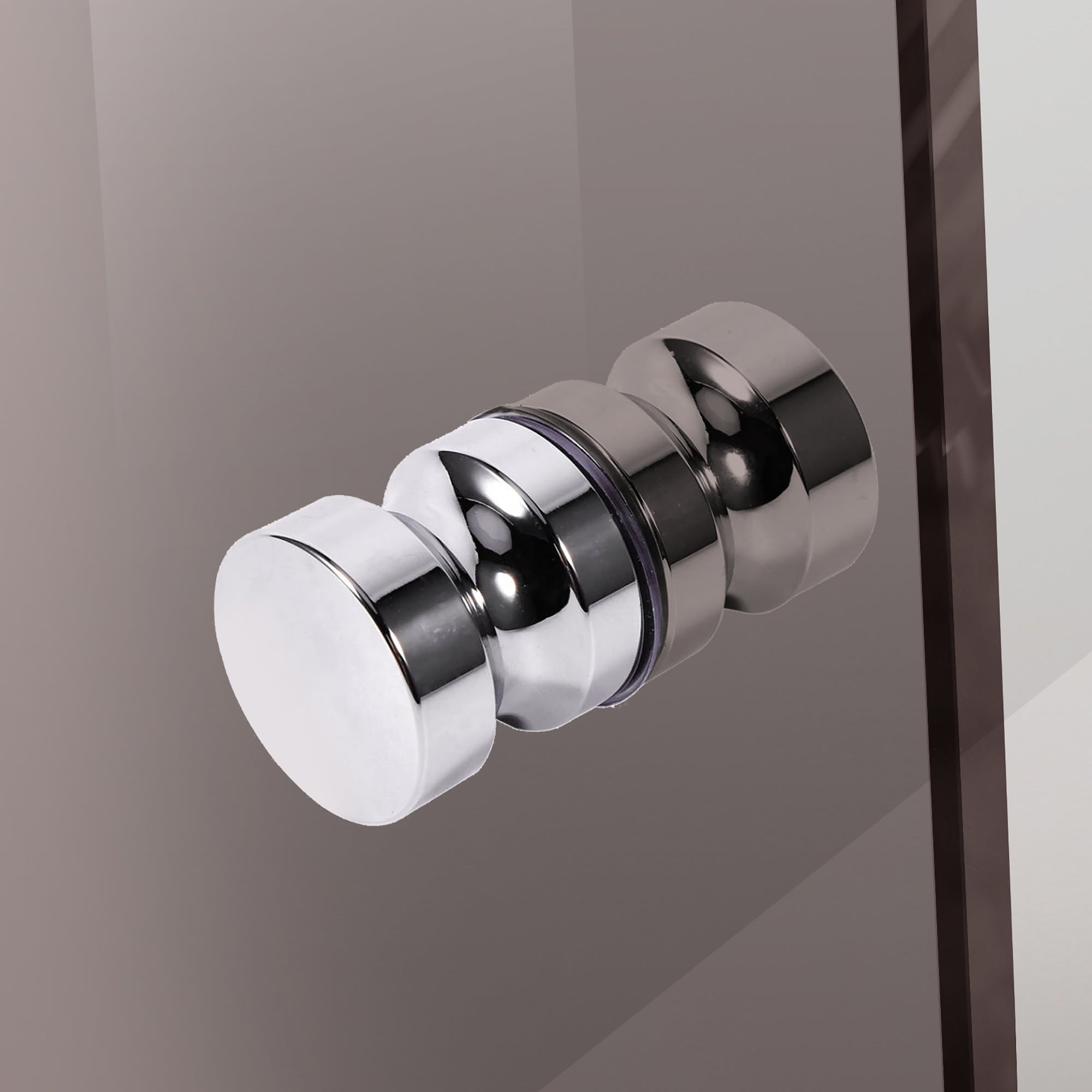 Shower enclosure with hinged door #Bronze