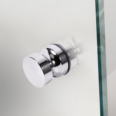 Shower enclosure with hinged door #Satiné
