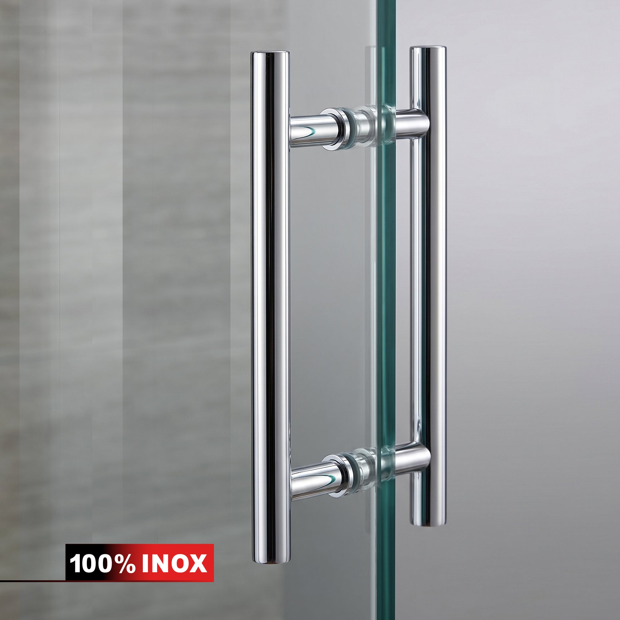 Hinged glass door stainless steel, #Clear