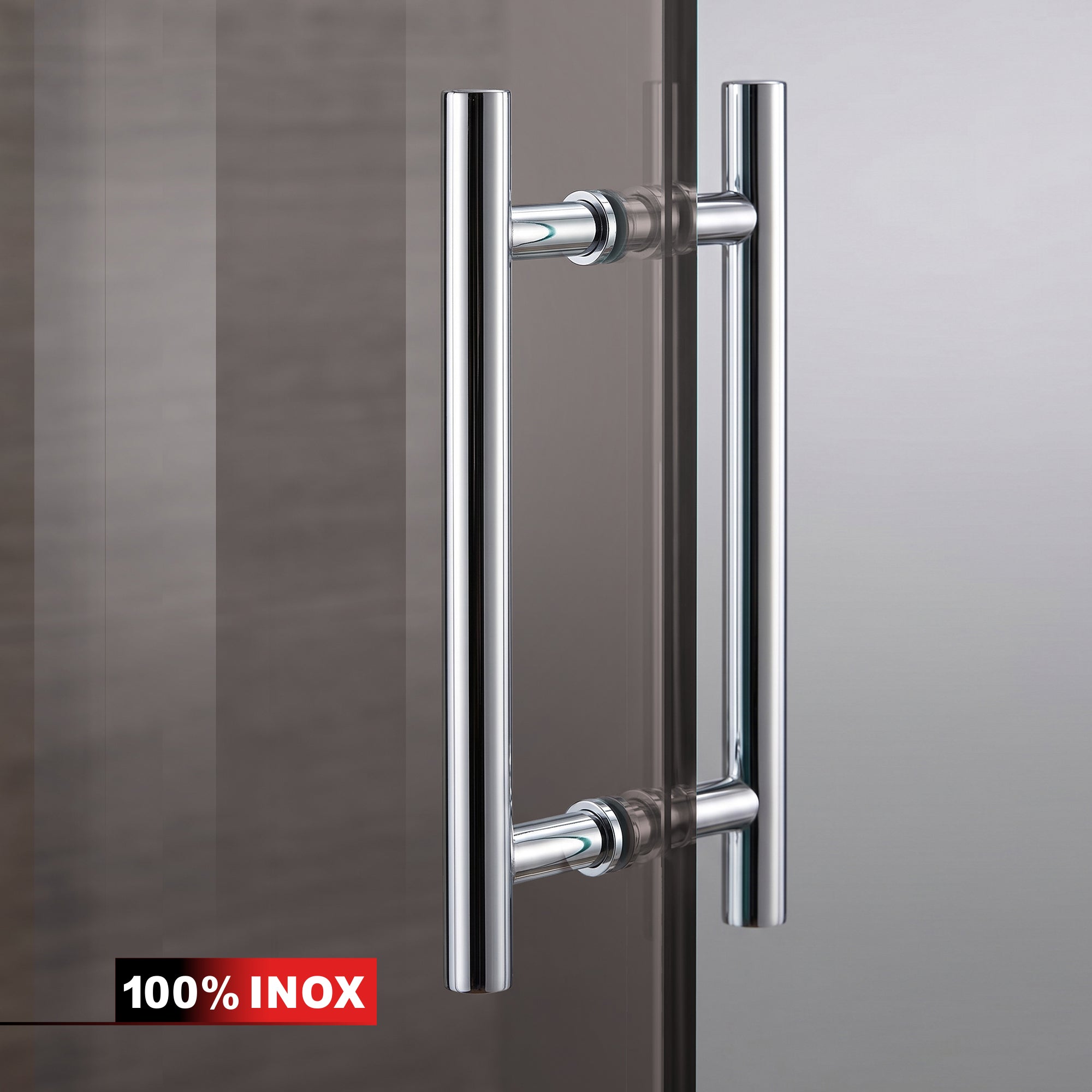 Hinged glass door stainless steel, #Bronze