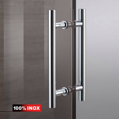 Hinged glass door stainless steel, #Bronze