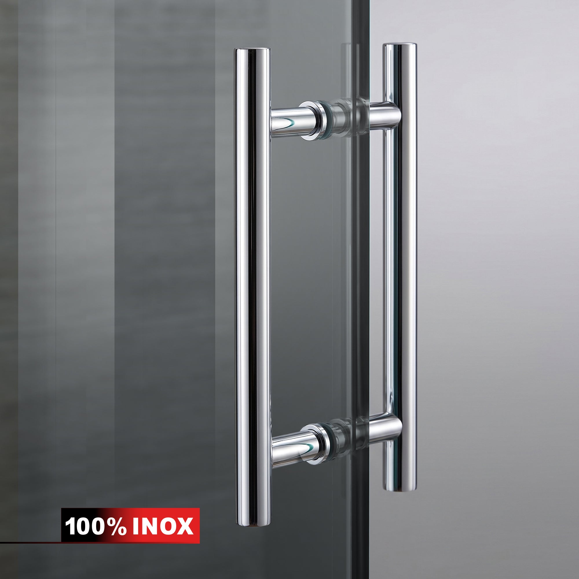 Hinged glass door stainless steel, #Grey