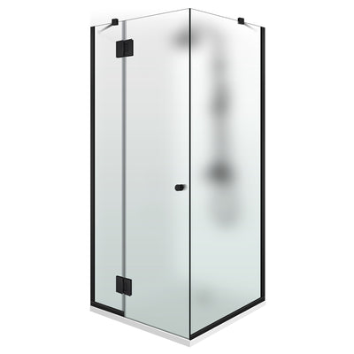 3-panel shower enclosure with hinged door