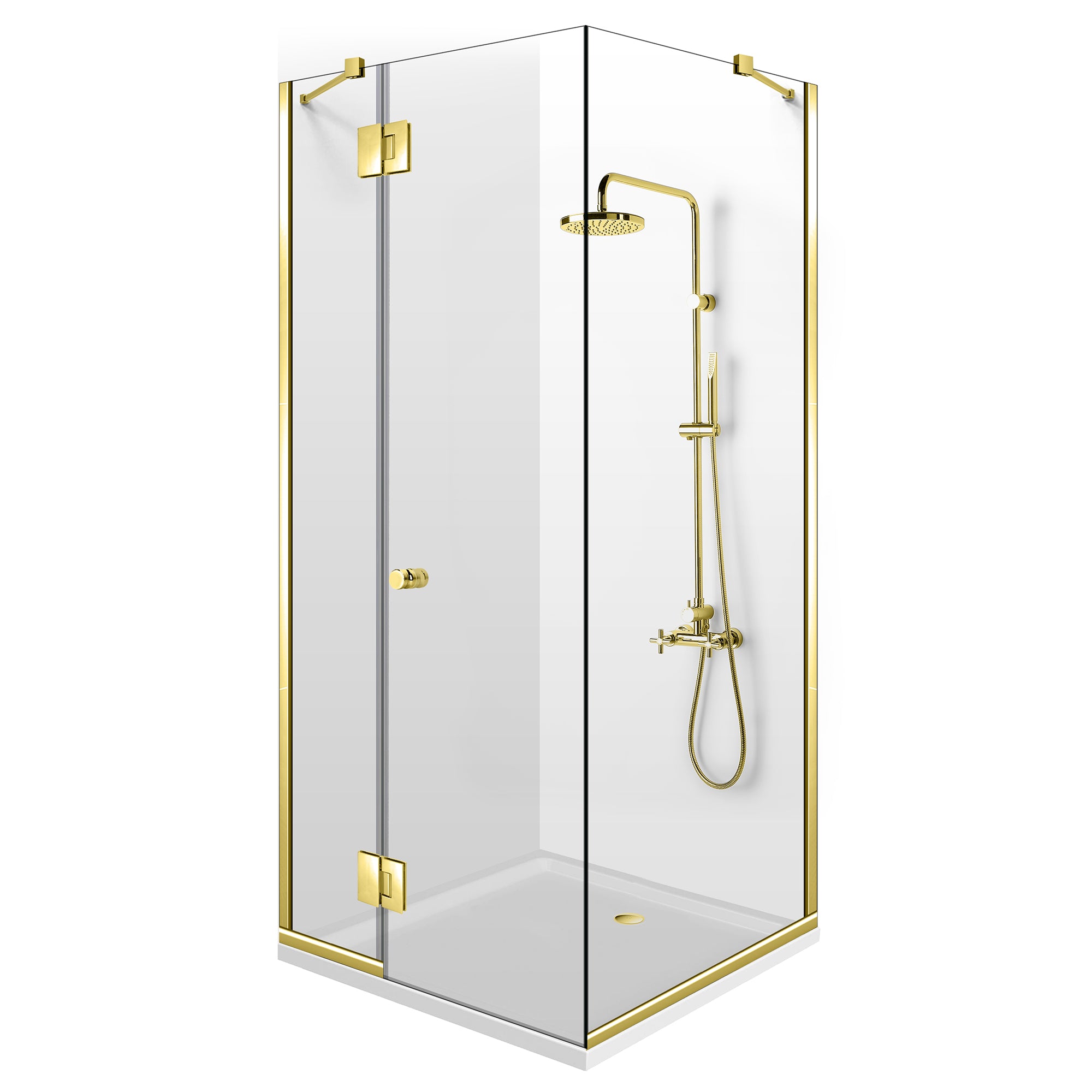 Cabina dus cu 3 elemente cu usa batanta