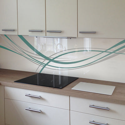 Painted kitchen glass cladding #104