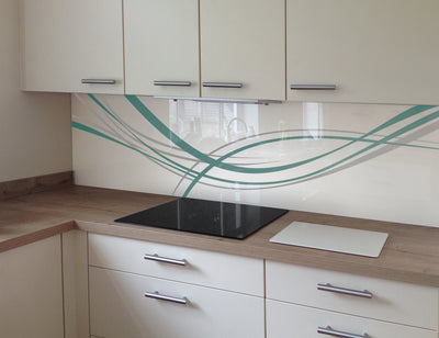 Painted kitchen glass cladding #104