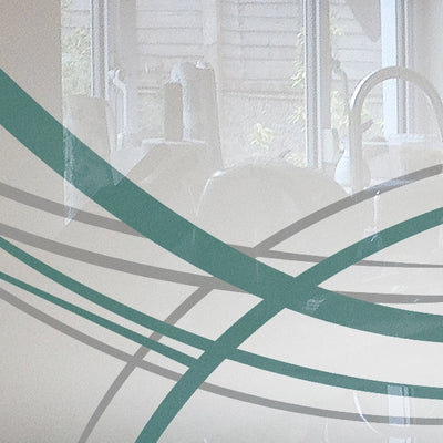 Painted glass for kitchen cladding, LINEFLOW1 model