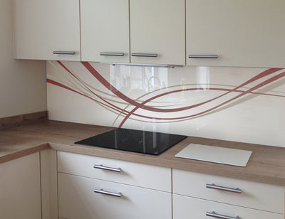 Painted kitchen glass cladding #104c