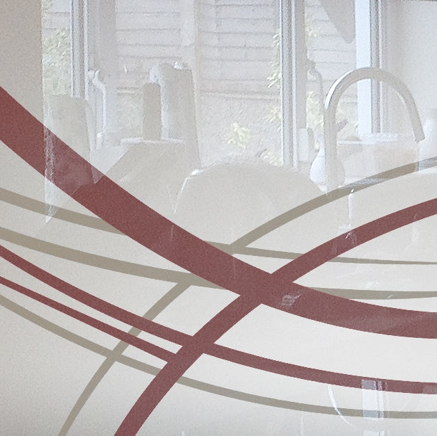 Painted glass for kitchen cladding, LINEFLOW1 model