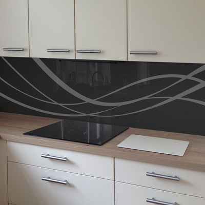 Painted glass kitchen cladding #106