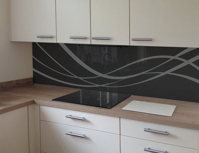 Painted glass kitchen cladding #106
