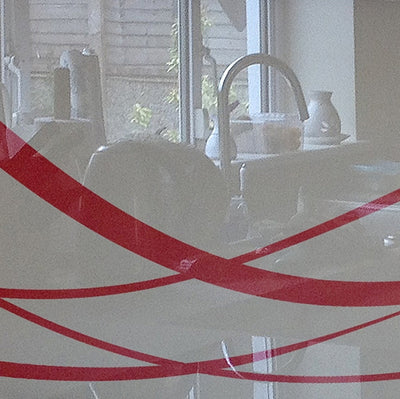 Painted glass for kitchen cladding, LINEFLOW2 model