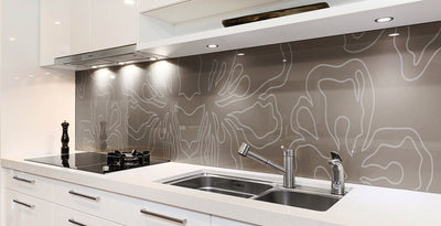 Painted glass kitchen cladding #10d
