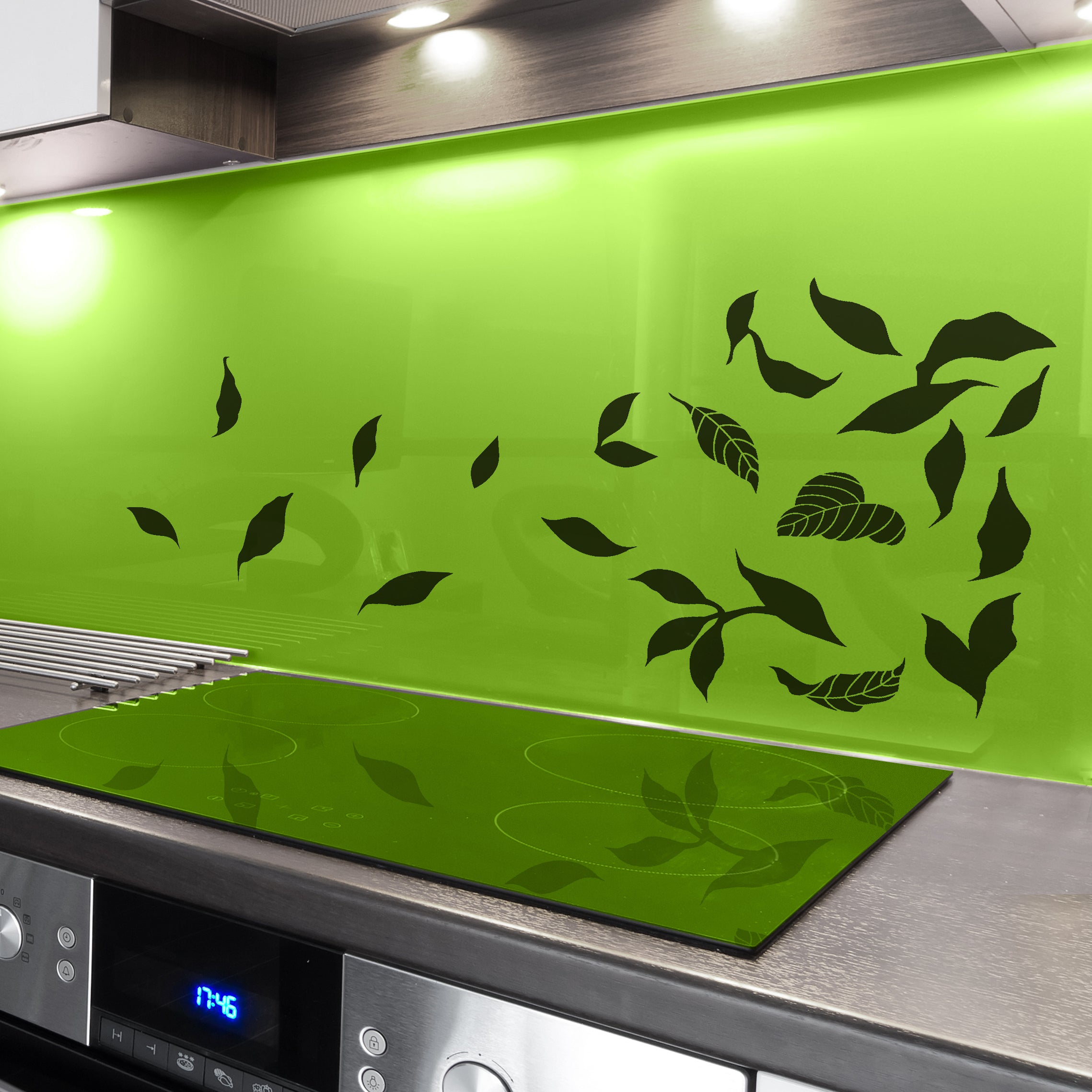 Painted glass kitchen cladding #11d