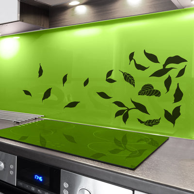 Painted glass kitchen cladding #11d