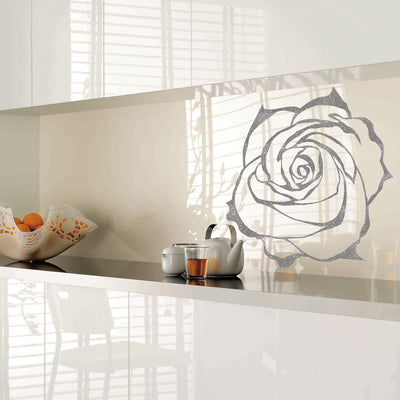 Painted glass kitchen cladding #124