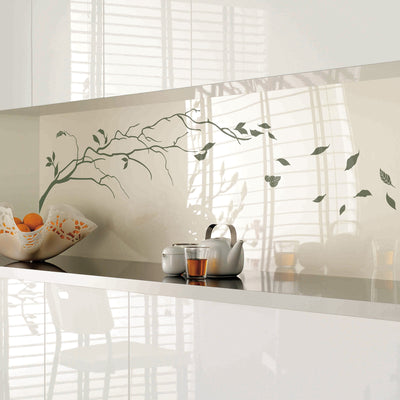 Painted kitchen glass cladding #125