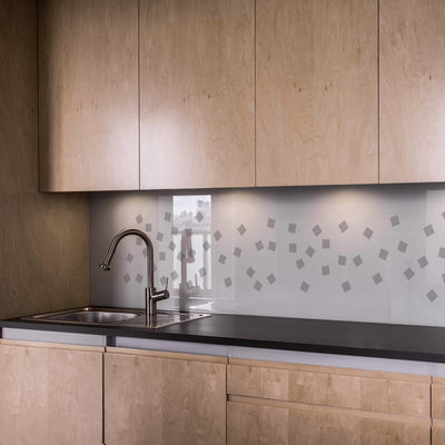 Painted glass kitchen cladding #160c