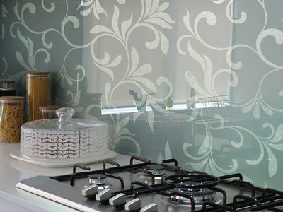 Painted kitchen glass cladding #168