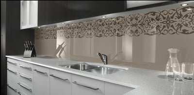 Painted kitchen glass cladding #1c