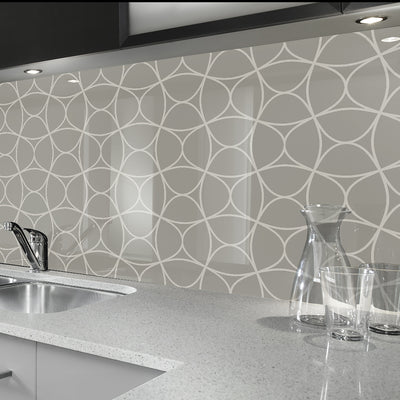 Painted glass kitchen cladding #1d