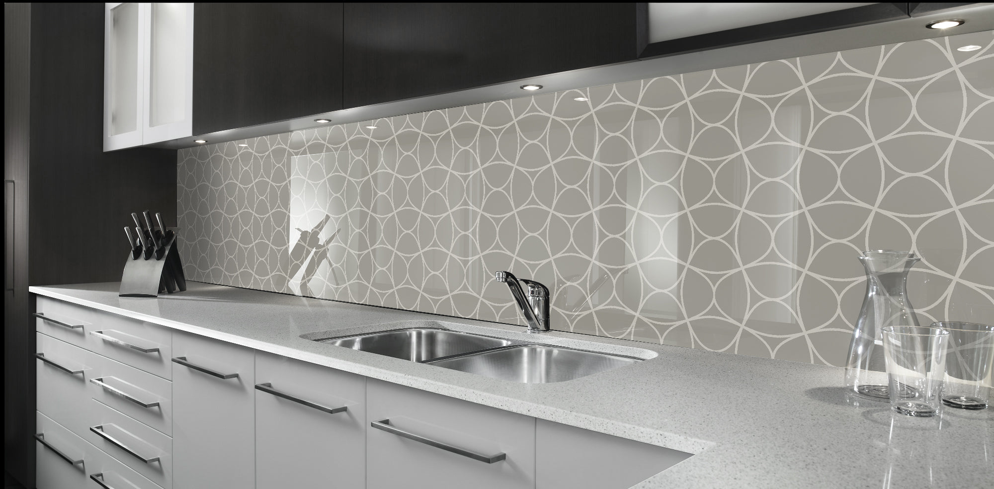 Painted glass kitchen cladding #1d