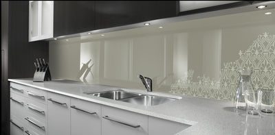 Painted kitchen glass cladding #1e