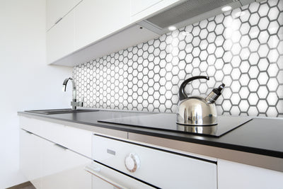 Painted glass kitchen cladding #389