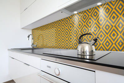 Painted glass kitchen cladding #396