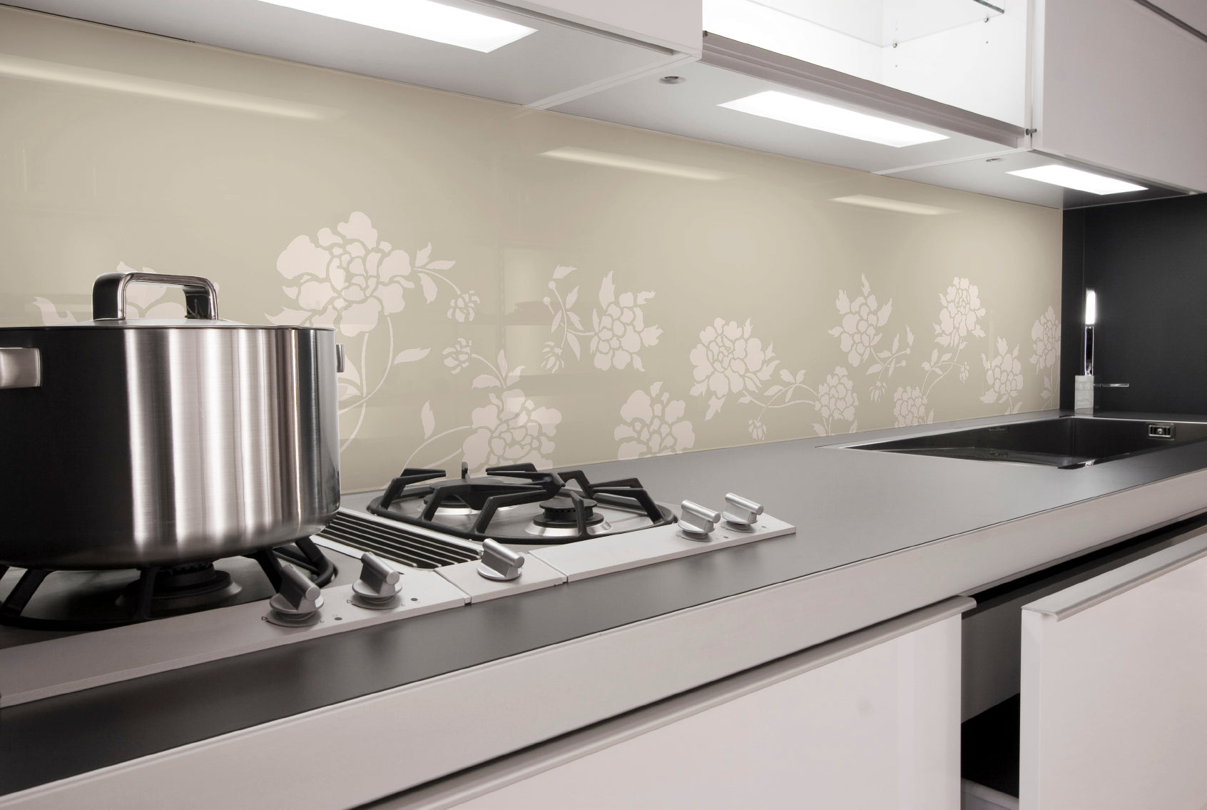 Painted kitchen glass cladding #3g