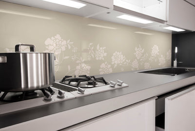 Painted kitchen glass cladding #3g