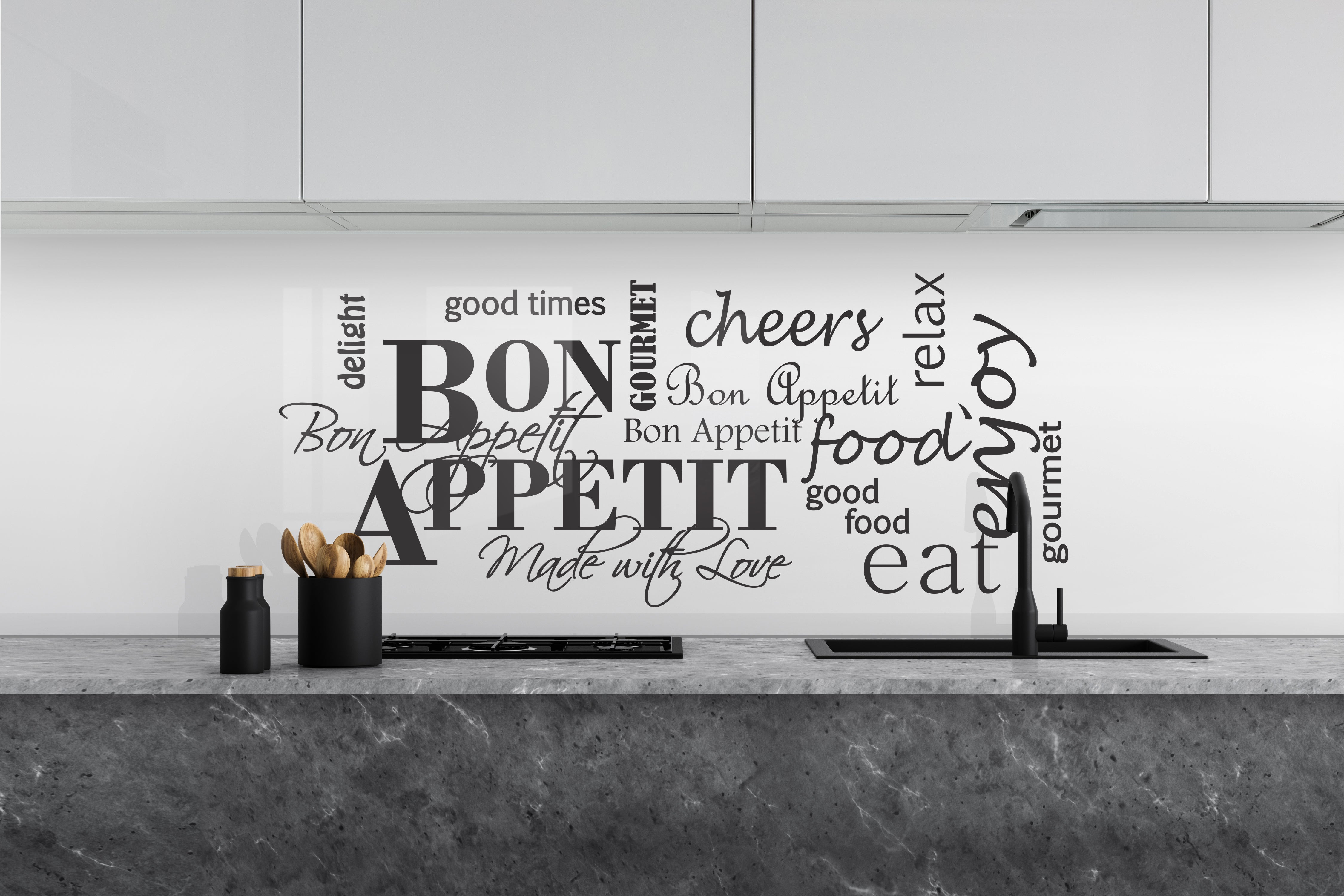 Painted glass kitchen splashbacks #475