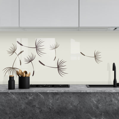 Painted kitchen glass cladding