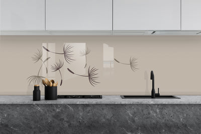 Painted glass kitchen cladding #478