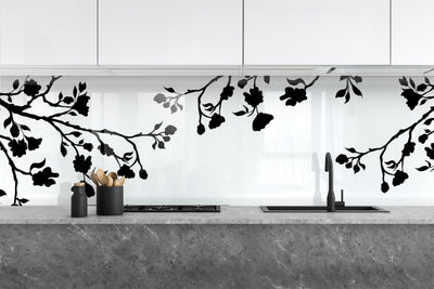Painted kitchen glass cladding #479
