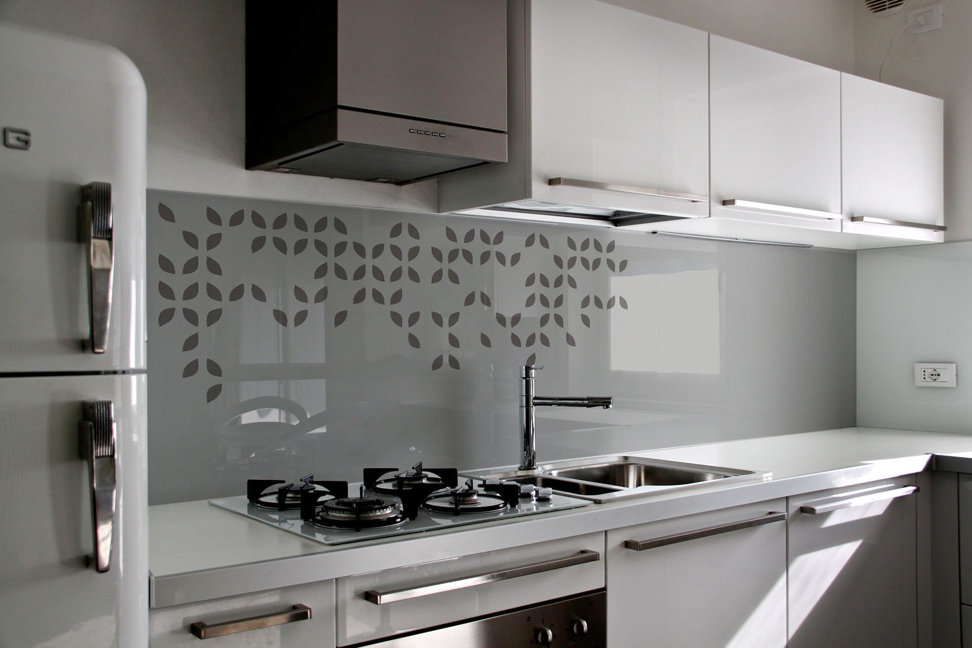 Painted glass kitchen cladding #4c