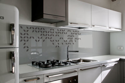 Painted glass kitchen cladding #4c
