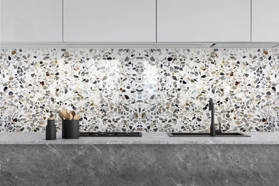 Printed glass kitchen splashback #524