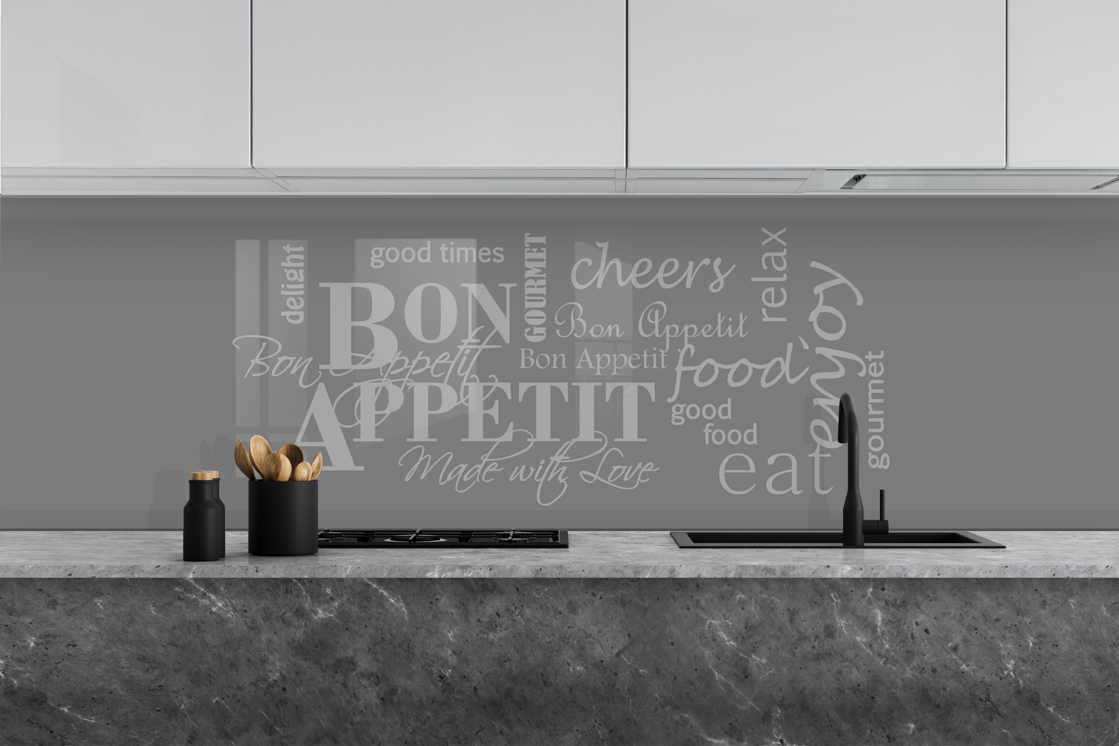 Painted glass kitchen splashbacks #542