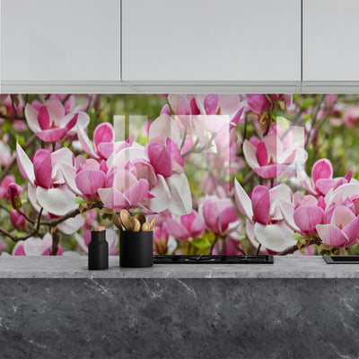 Painted glass kitchen splashback #547
