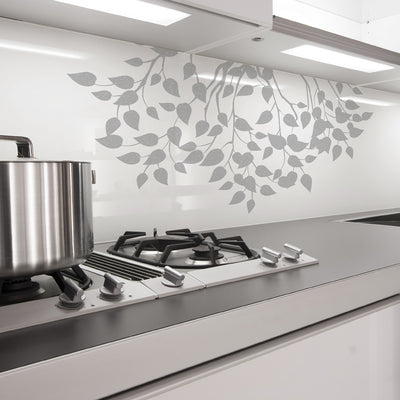 Painted kitchen glass cladding #54d