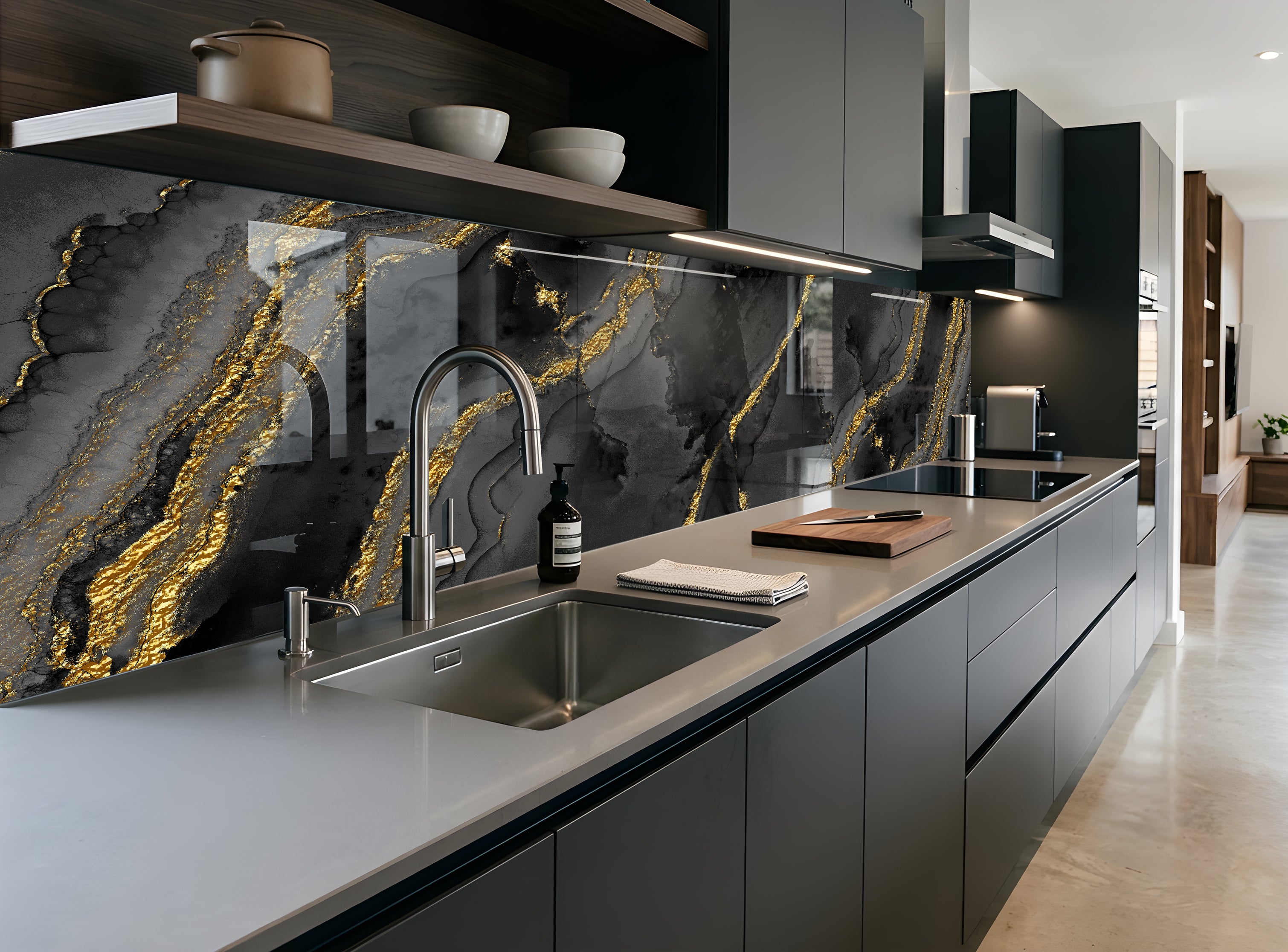 Printed glass kitchen splashbacks #581