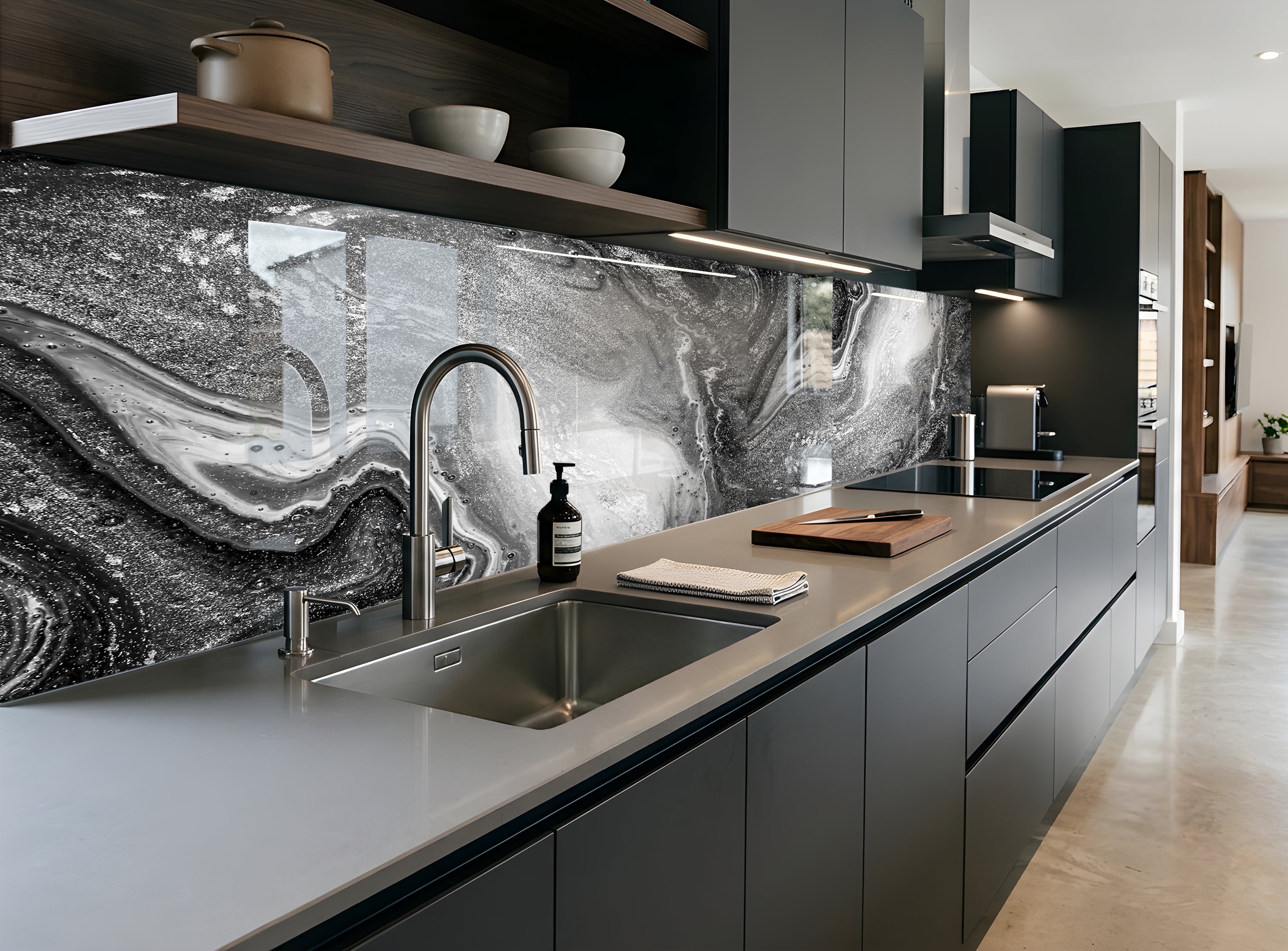 Printed glass kitchen splashbacks #583