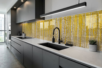 Printed glass kitchen splashback #590