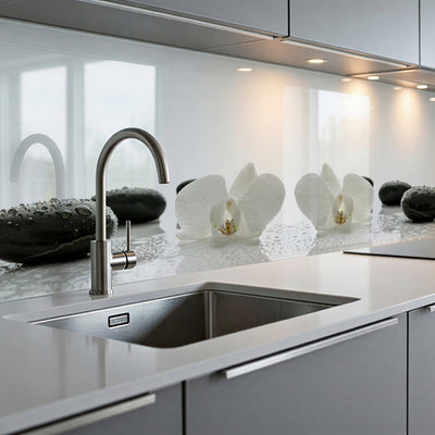 Painted kitchen glass cladding #596