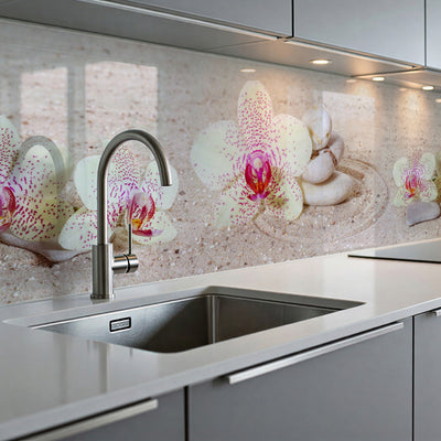 Painted kitchen glass cladding #597