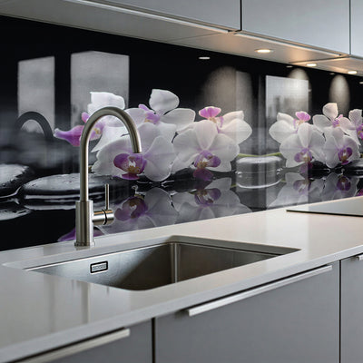 Painted kitchen glass cladding #603