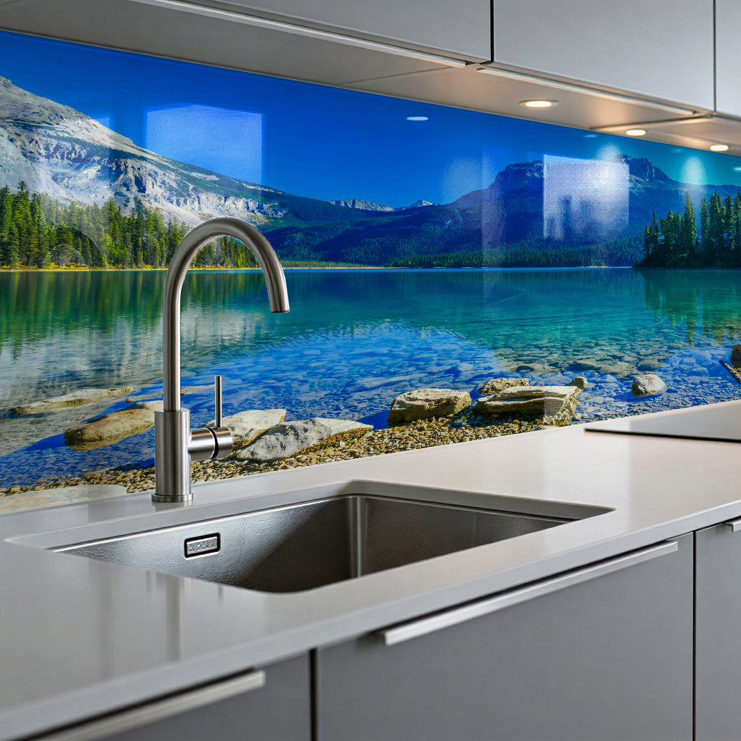 Painted glass kitchen splashbacks #614